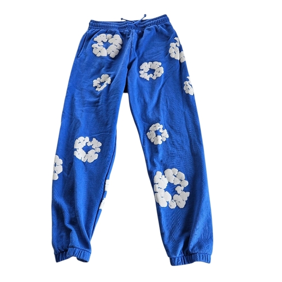 Denim Tears Royal Blue The Cotton Wreath Sweatpants - Picture 1 of 12